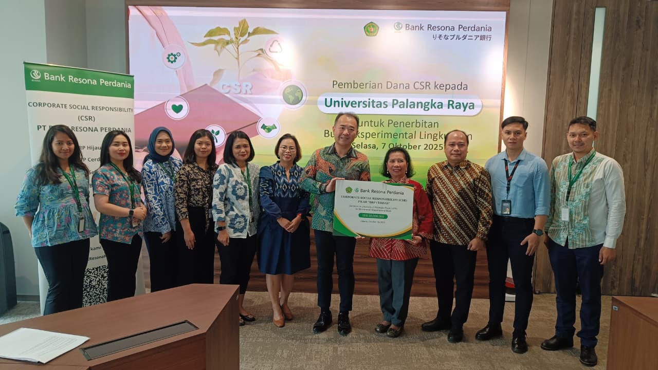 Bank Resona Perdania (BRP) Dukung Pendidikan dan Lingkungan, Berikan Dana CSR untuk Penerbitan Buku Eksperimental Lingkungan UPR